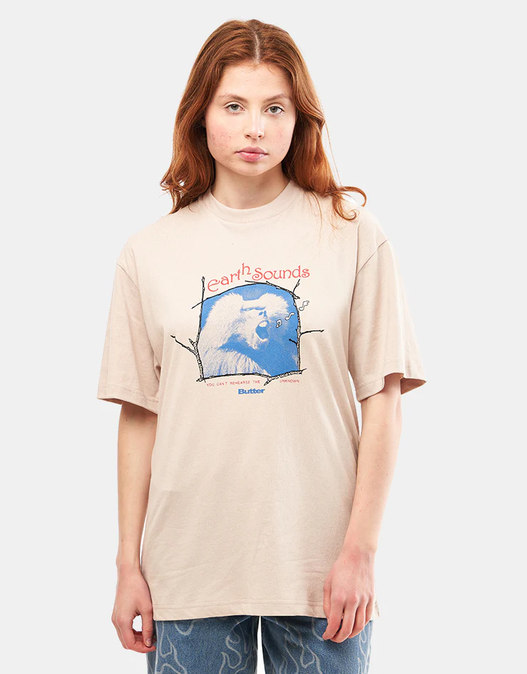 Butter Goods Earth Sounds T-Shirt - Sand - Image 4