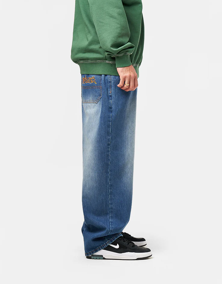 Butter Goods Encounter Denim Jean - Washed Slub Blue - Image 3