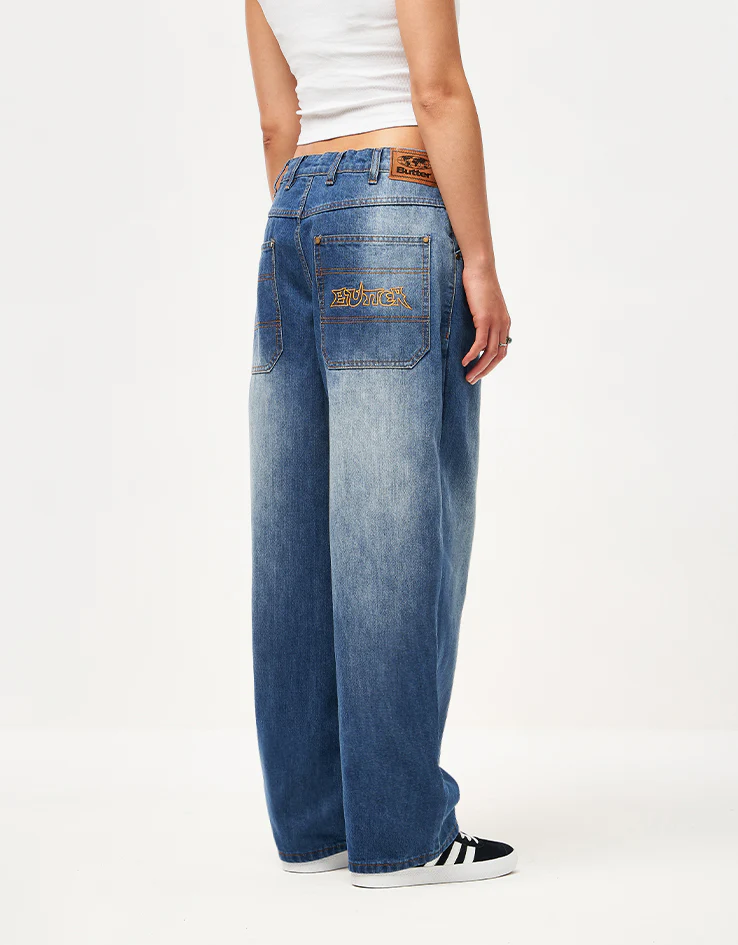 Butter Goods Encounter Denim Jean - Washed Slub Blue - Image 8