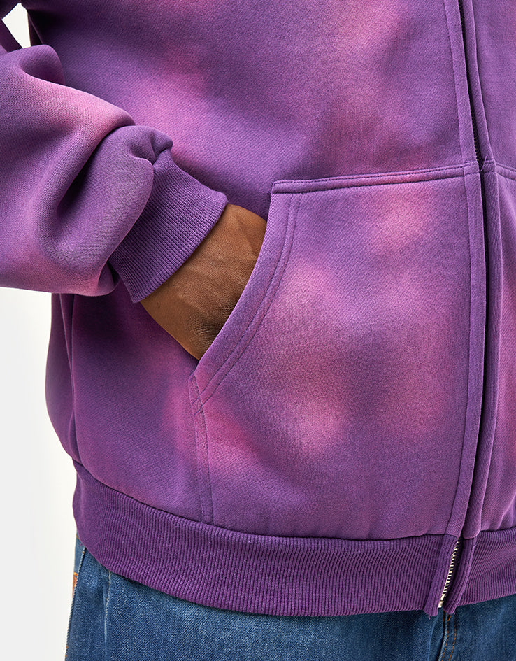 Butter Goods Encounter Zip-Thru Hoodie - Washed Purple - Image 6