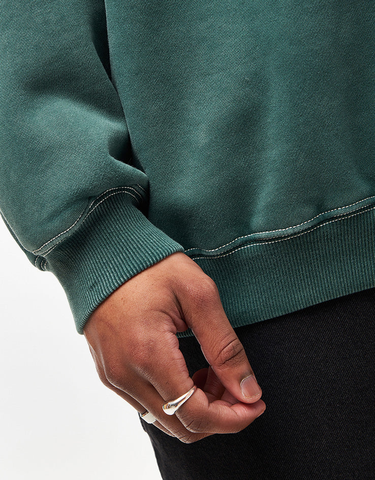 Butter Goods Equipment Applique Crewneck - Washed Fern - Image 6