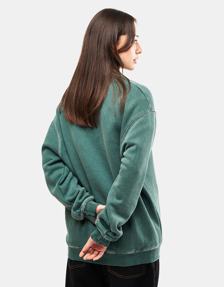 Butter Goods Equipment Applique Crewneck - Washed Fern - Image 8