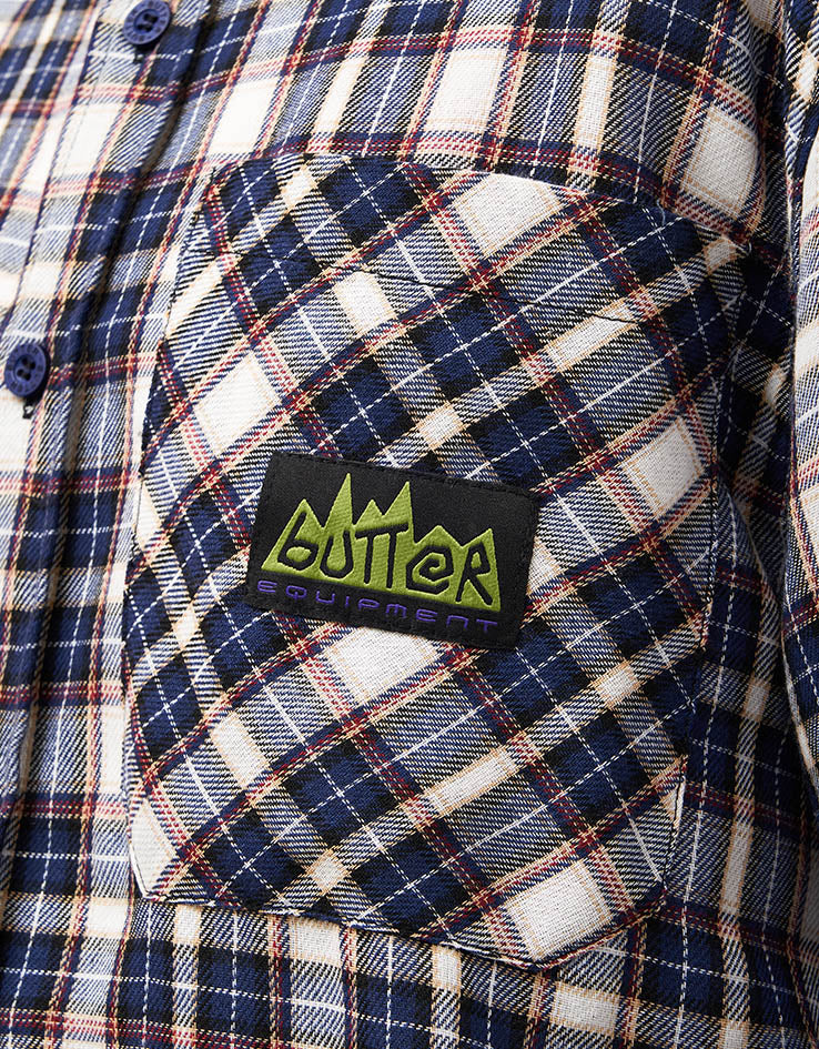 Butter Goods Equipment Plaid L/S Shirt - Navy - Image 10