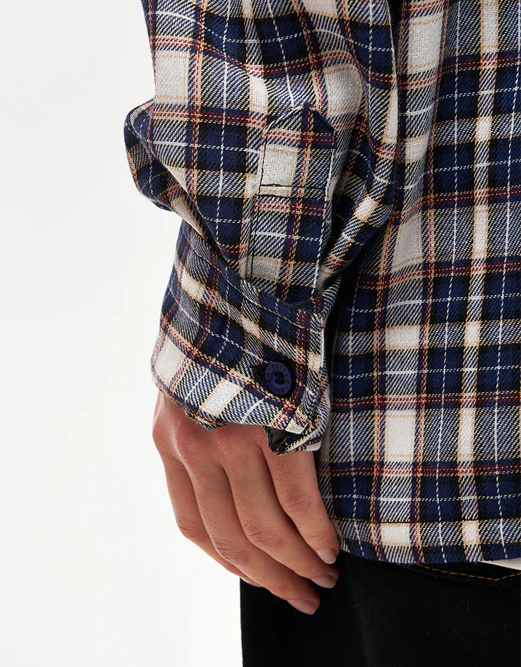 Butter Goods Equipment Plaid L/S Shirt - Navy - Image 11
