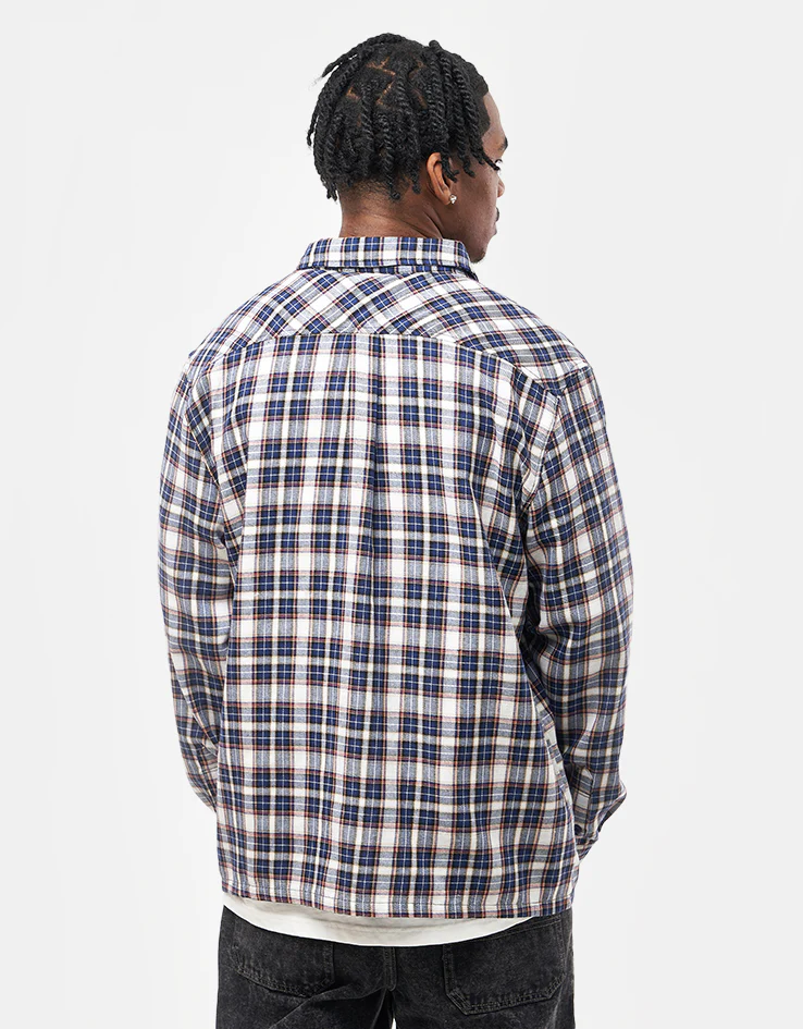 Butter Goods Equipment Plaid L/S Shirt - Navy - Image 3