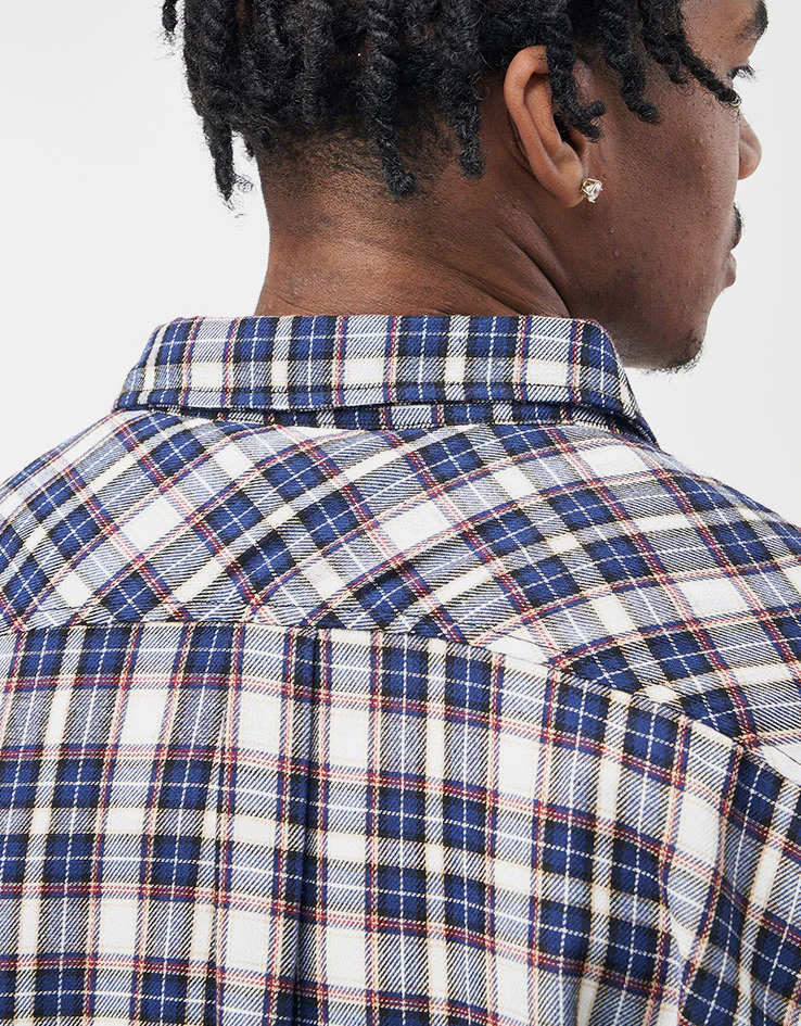 Butter Goods Equipment Plaid L/S Shirt - Navy - Image 5