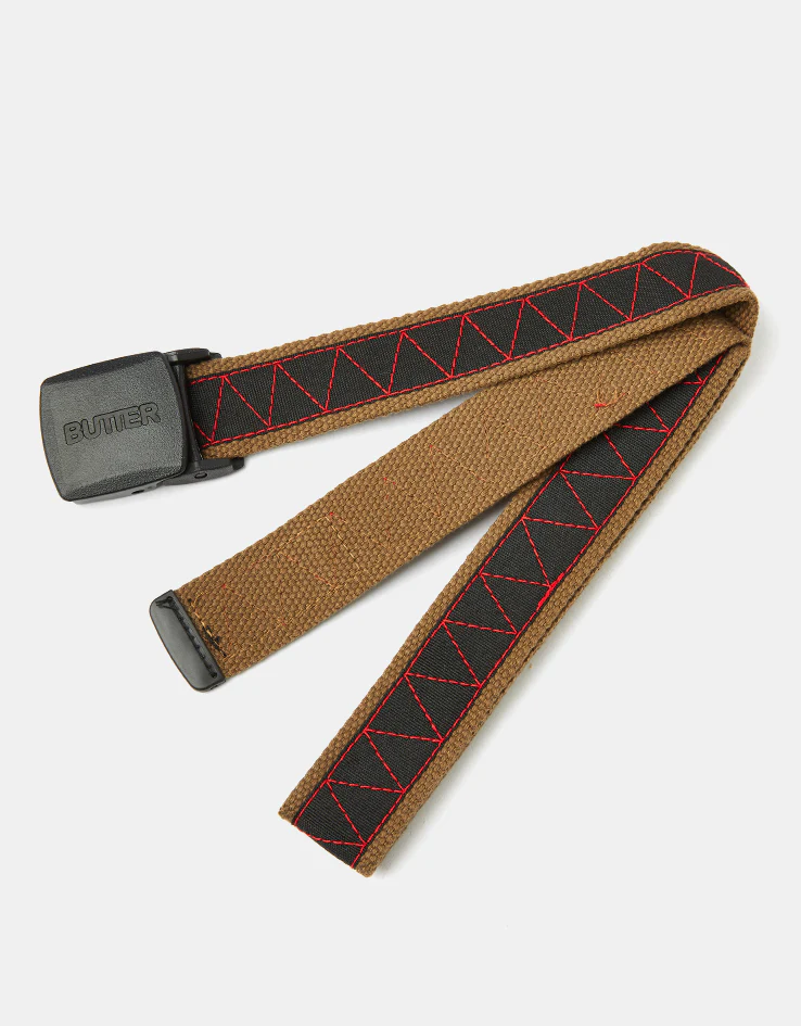 Butter Goods Equipment Woven Web Belt - Coffee - Image 3