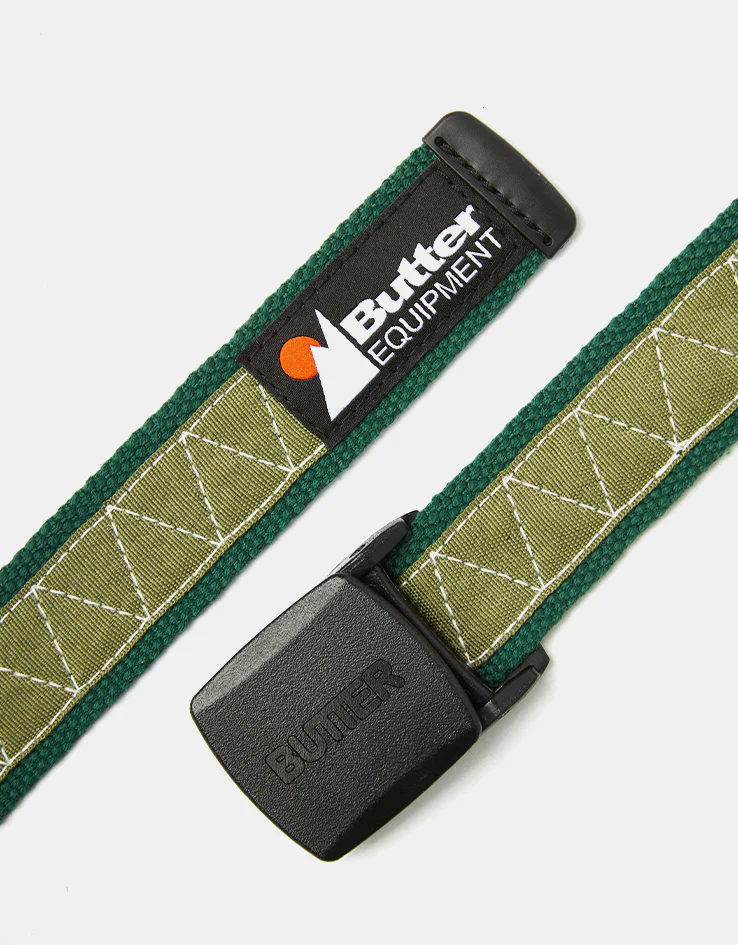 Butter Goods Equipment Woven Web Belt - Forest - Image 2
