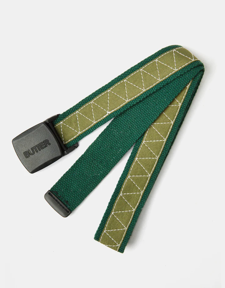 Butter Goods Equipment Woven Web Belt - Forest - Image 3