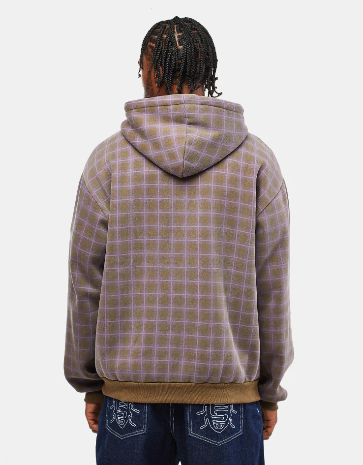 Butter Goods Eruption Zip-Thru Hoodie - Plaid - Image 2