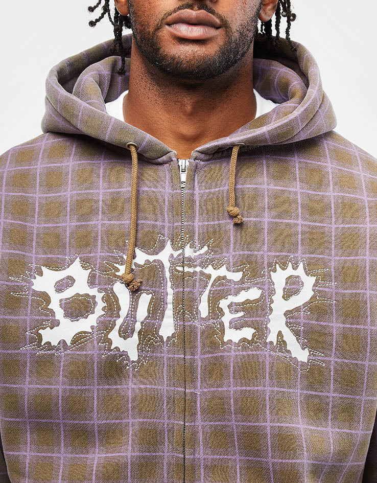 Butter Goods Eruption Zip-Thru Hoodie - Plaid - Image 4