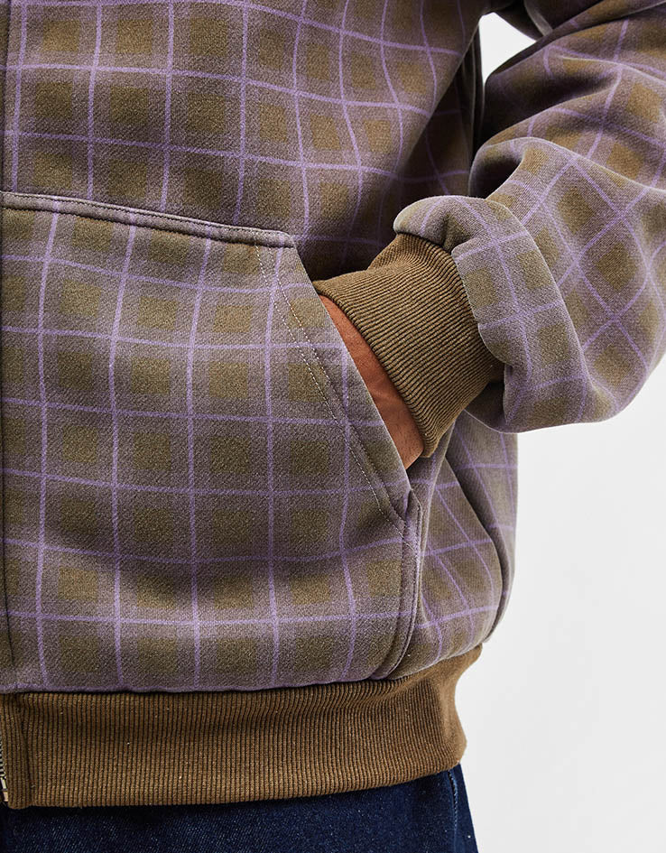 Butter Goods Eruption Zip-Thru Hoodie - Plaid - Image 5