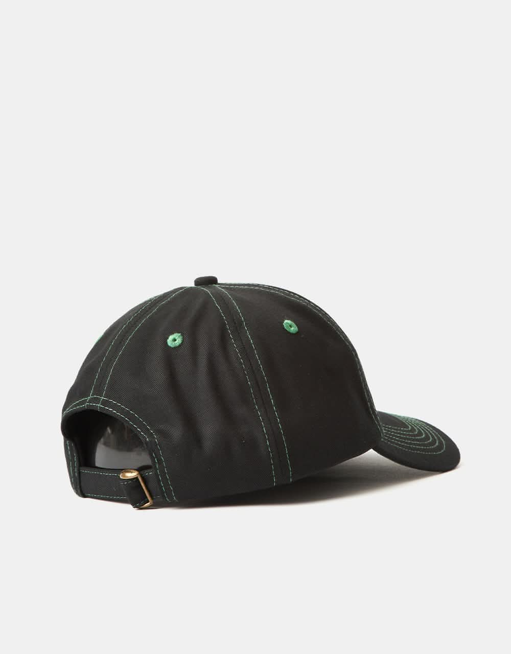Butter Goods Frenzy 6 Panel Strapback Cap - Black - Image 4