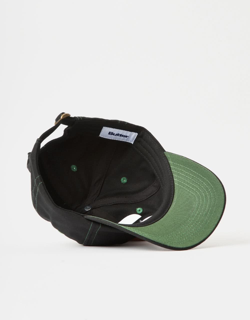 Butter Goods Frenzy 6 Panel Strapback Cap - Black - Image 5