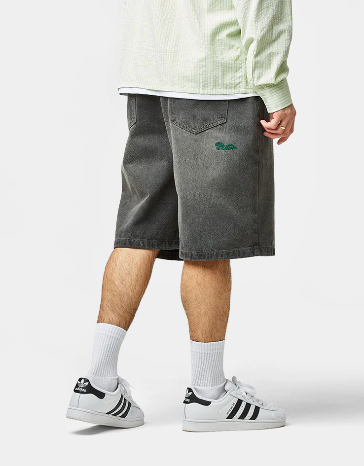 Butter Goods Garage Denim Shorts - Faded Black - Image 2