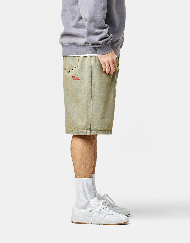 Butter Goods Garage Denim Shorts - Sunfade Blue - Image 3