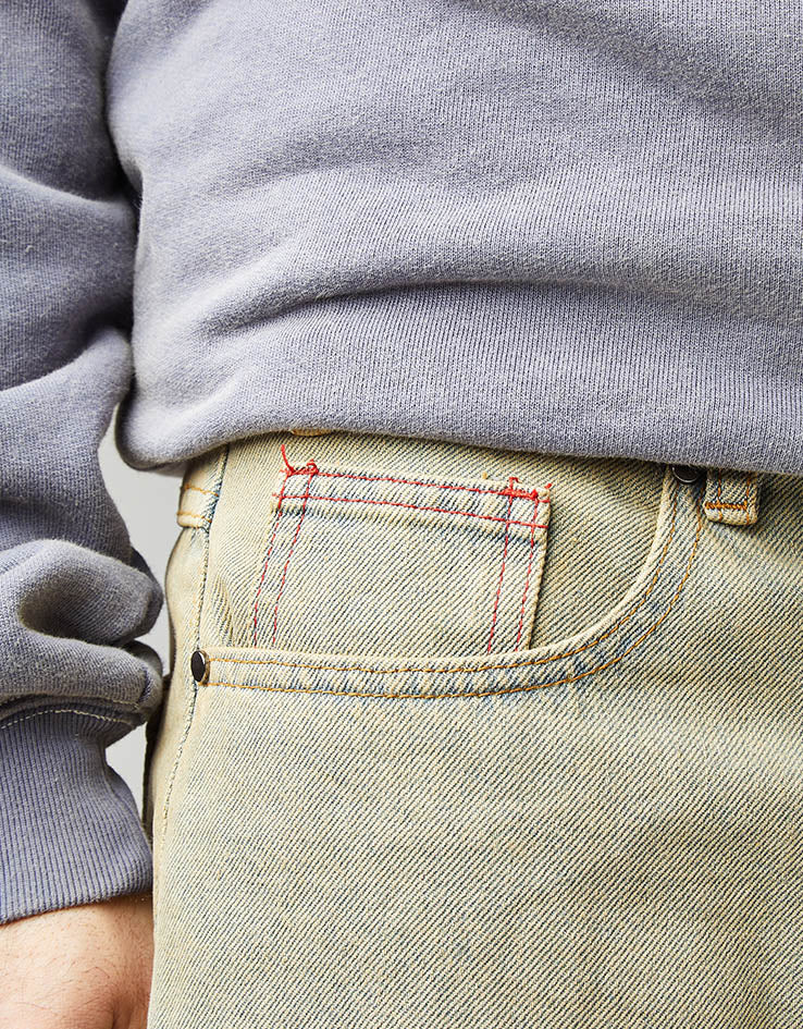 Butter Goods Garage Denim Shorts - Sunfade Blue - Image 6