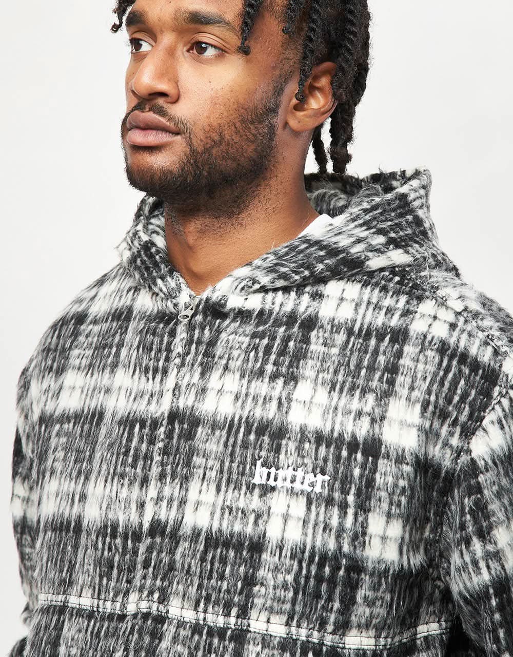 Butter Goods Heavy Plaid Work Jacket - Black/White - Image 4