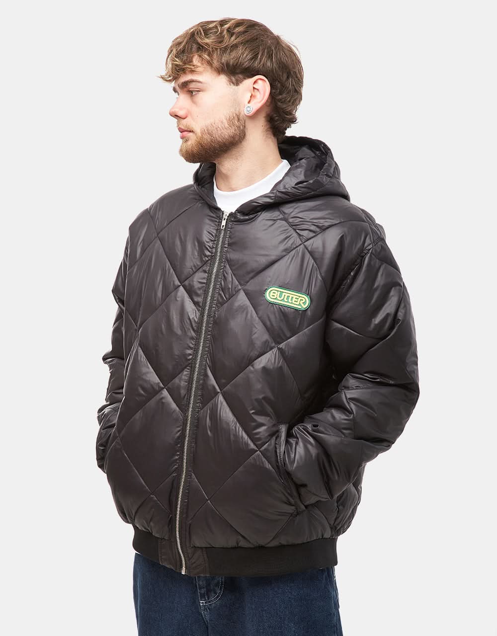 Butter Goods Hooded Work Jacket - Black - Image 7