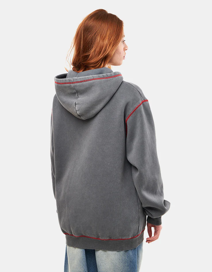 Butter Goods Jive Zip-Thru Hoodie - Washed Black - Image 10