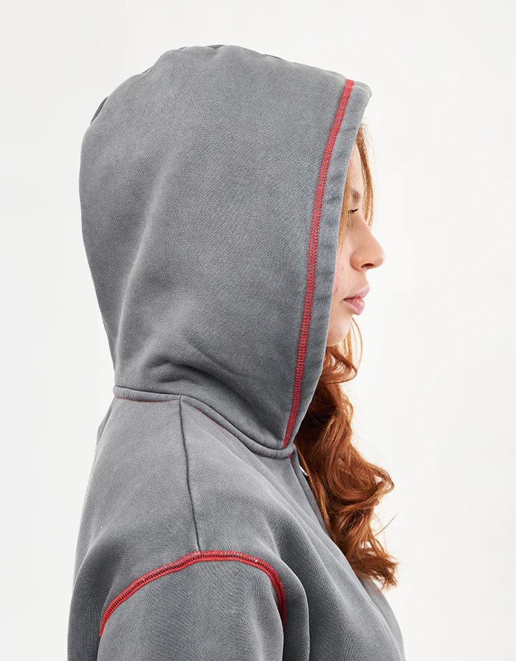 Butter Goods Jive Zip-Thru Hoodie - Washed Black - Image 13