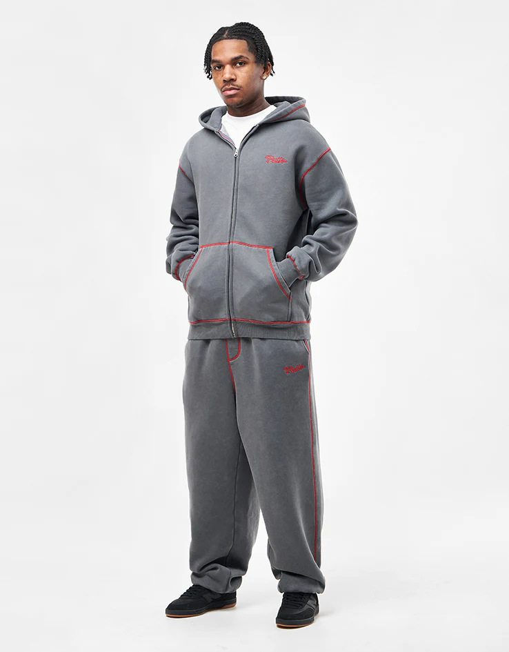 Butter Goods Jive Zip-Thru Hoodie - Washed Black - Image 2