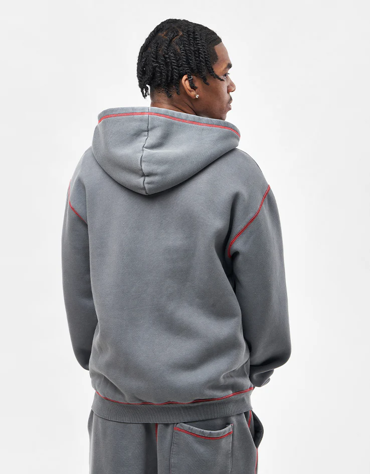 Butter Goods Jive Zip-Thru Hoodie - Washed Black - Image 3