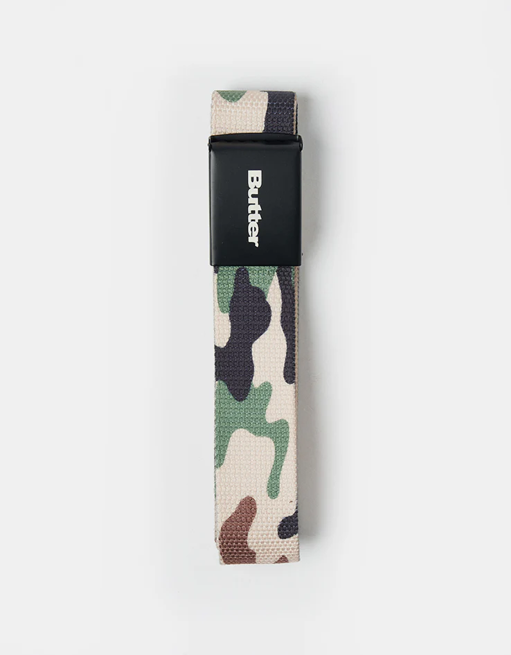 Butter Goods Logo Woven Web Belt - Desert Camo