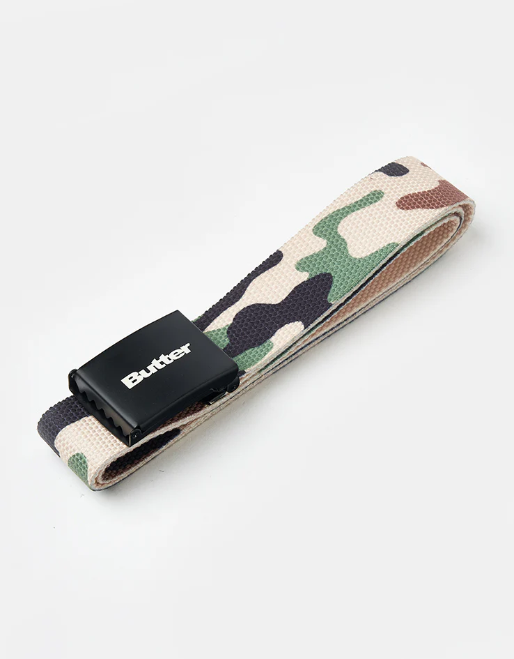 Butter Goods Logo Woven Web Belt - Desert Camo - Image 3