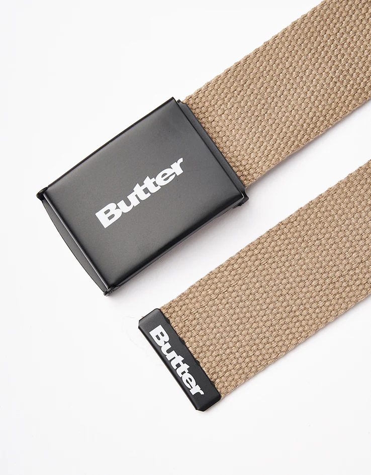 Butter Goods Logo Woven Web Belt - Tan - Image 3