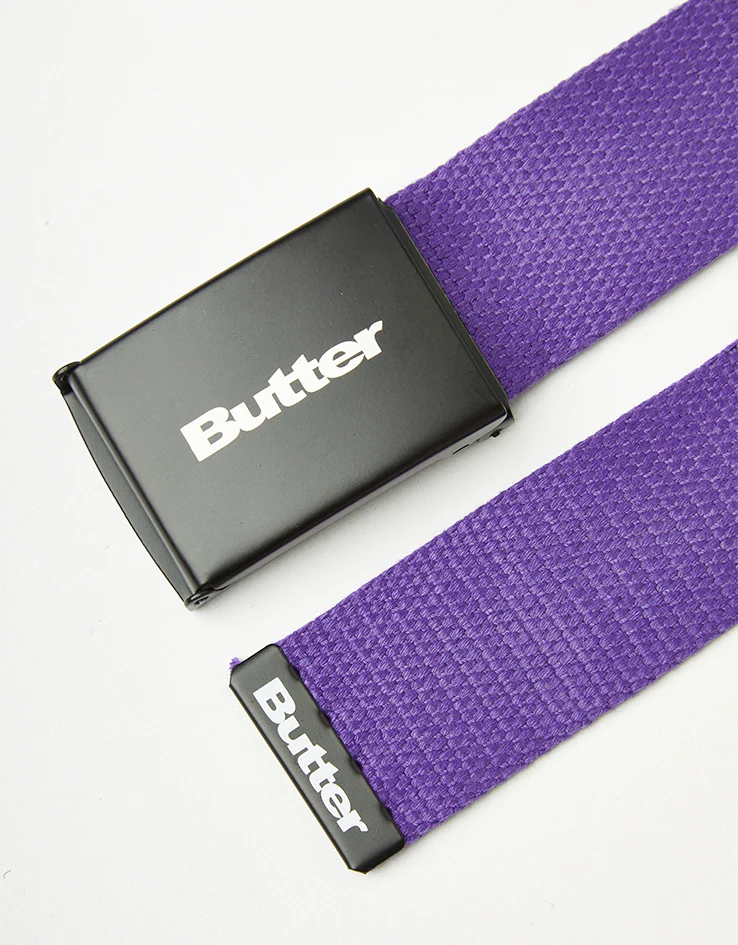 Butter Goods Logo Woven Web Belt - Purple - Image 2