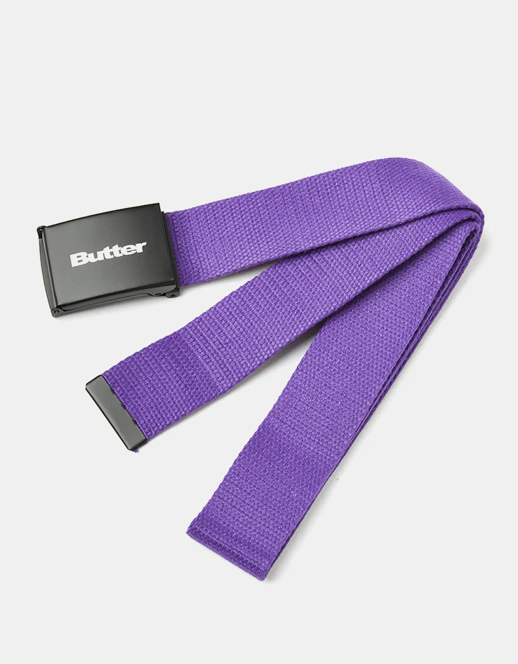 Butter Goods Logo Woven Web Belt - Purple - Image 3