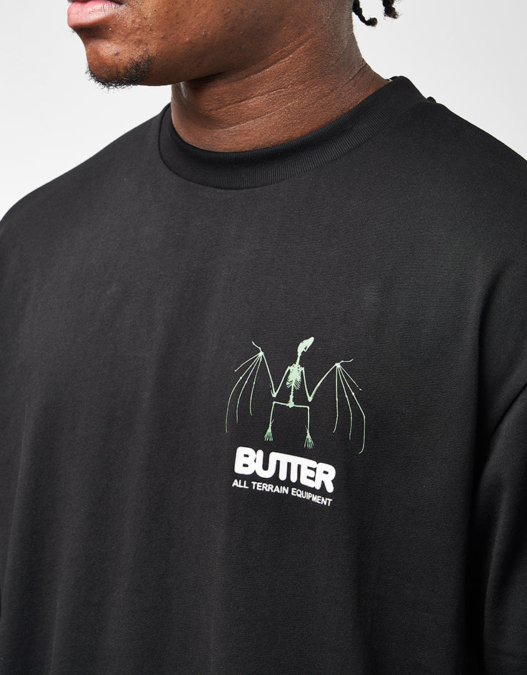 Butter Goods Nocturnal T-Shirt - Black - Image 4