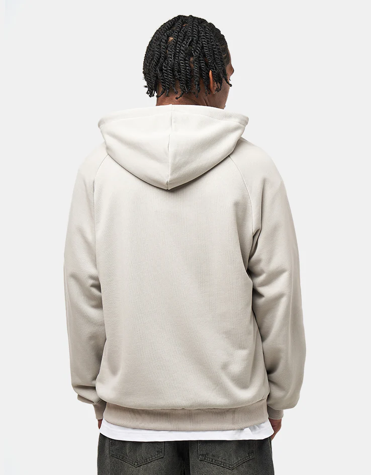 Butter Goods Patchwork Zip-Thru Hoodie - Cement - Image 3