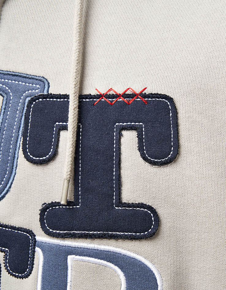 Butter Goods Patchwork Zip-Thru Hoodie - Cement - Image 5