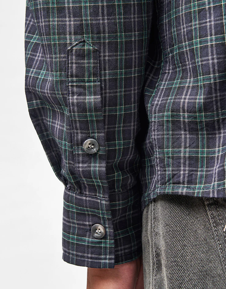 Butter Goods Plaid Shirt - Navy/Forest - Image 6