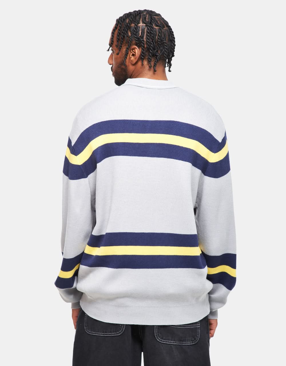 Butter Goods Polo Knit Sweater - Grey - Image 2