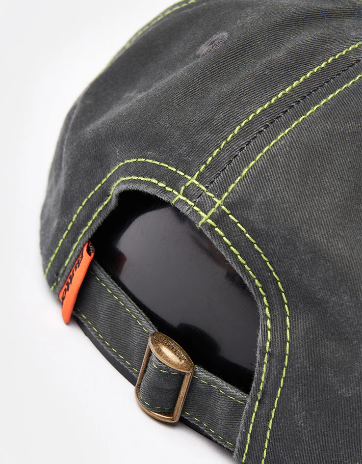 Butter Goods Registered 6 Panel Cap - Washed Black - Image 3