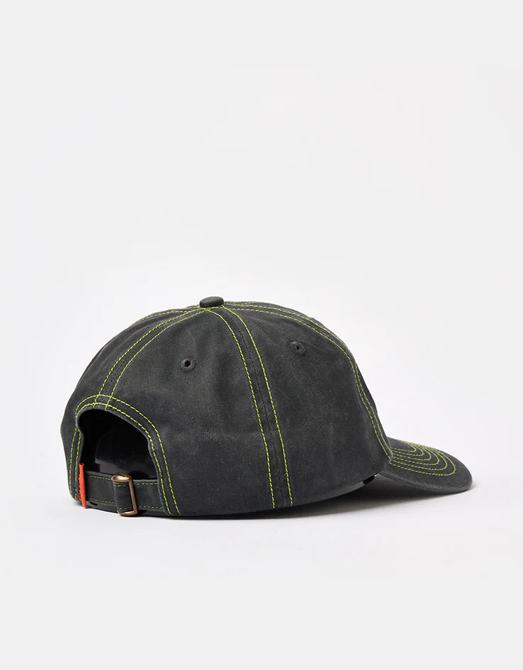 Butter Goods Registered 6 Panel Cap - Washed Black - Image 4