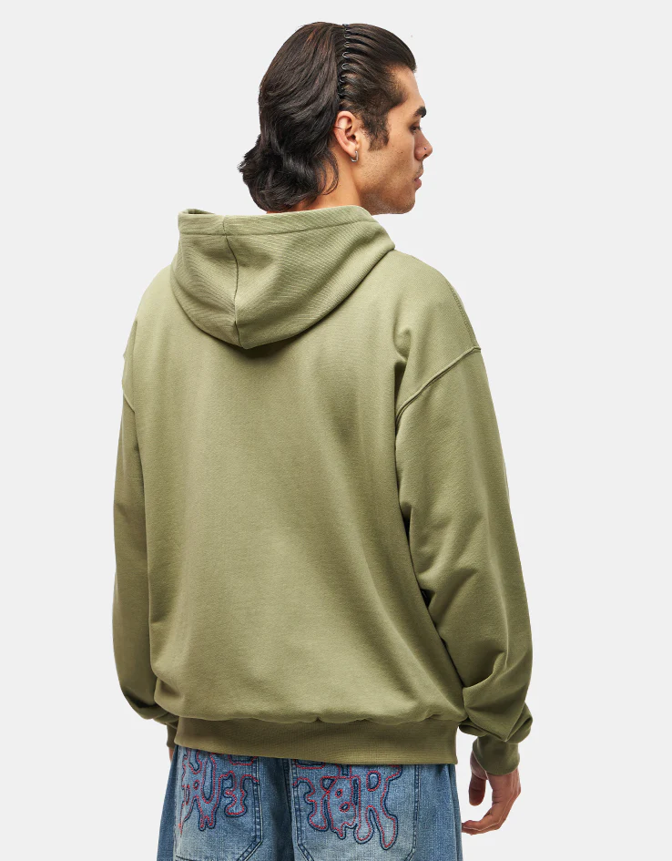 Butter Goods Registered Zip-Thru Hoodie - Dull Army - Image 2