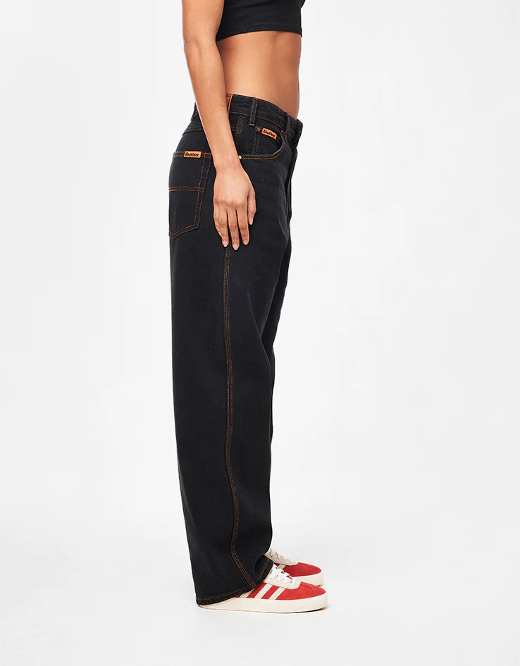 Butter Goods Relaxed Denim Jeans - Washed Black - Image 10