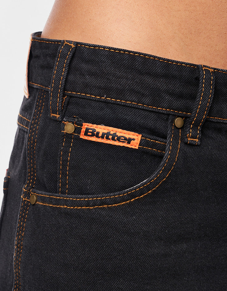 Butter Goods Relaxed Denim Jeans - Washed Black - Image 12