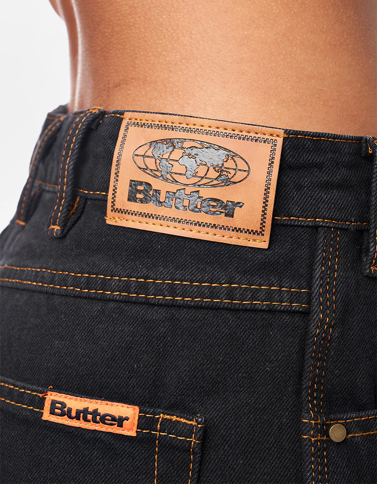 Butter Goods Relaxed Denim Jeans - Washed Black - Image 14