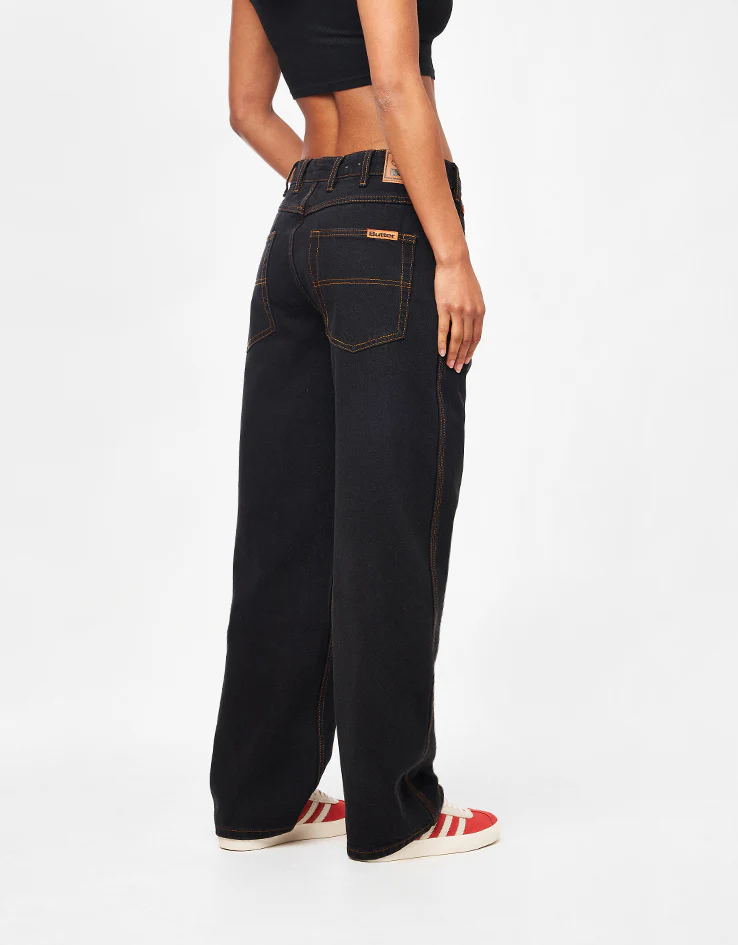 Butter Goods Relaxed Denim Jeans - Washed Black - Image 9