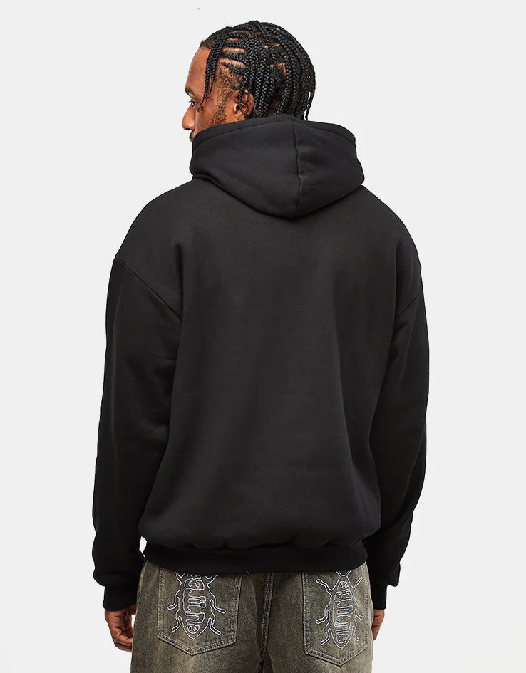 Butter Goods Ripstop Logo Applique Pullover Hoodie - Black - Image 3