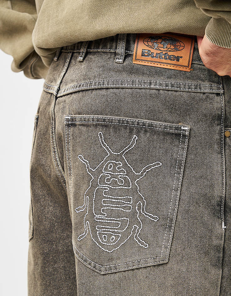 Butter Goods Roach Denim Jeans - Black Wash - Image 4