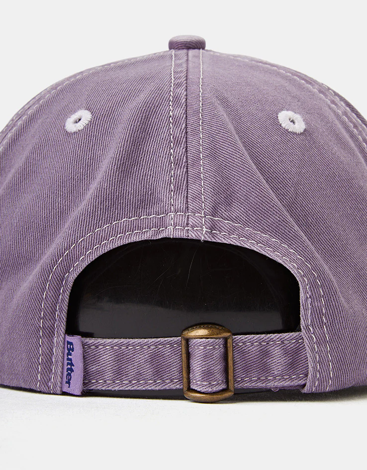 Butter Goods Rounded Logo 6 Panel Cap - Washed Eggplant - Image 4
