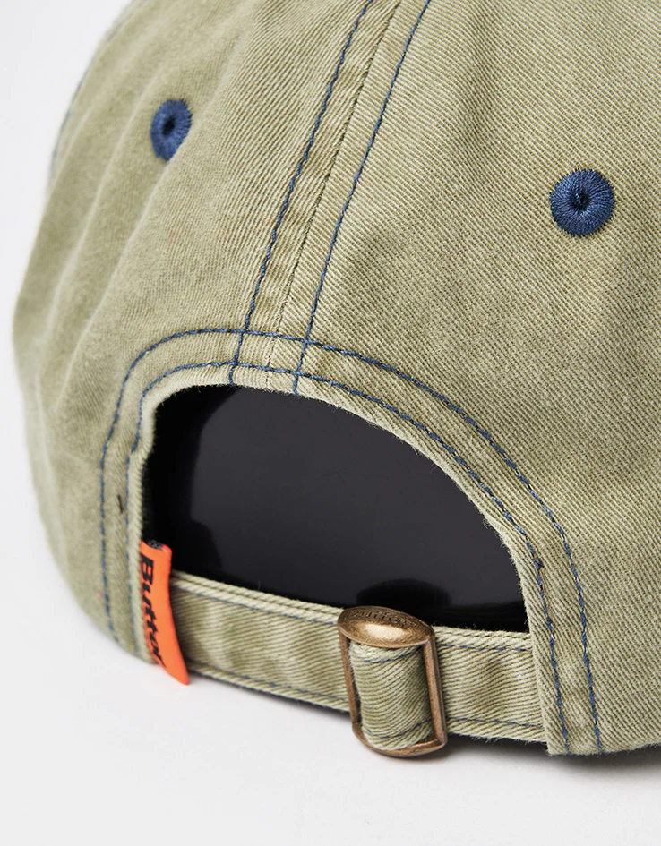 Butter Goods Rounded Logo 6 Panel Cap - Washed Pear - Image 3