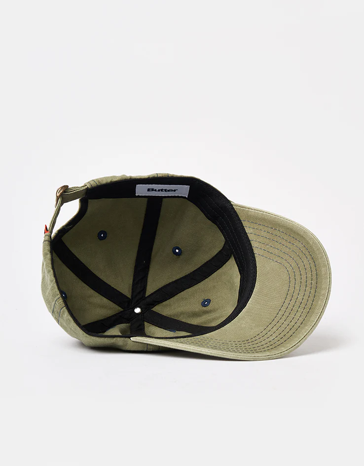 Butter Goods Rounded Logo 6 Panel Cap - Washed Pear - Image 5