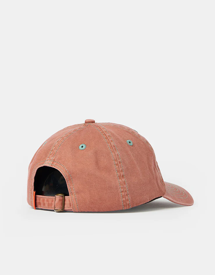 Butter Goods Rounded Logo 6 Panel Cap - Washed Sangria - Image 4